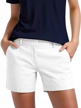 NWT Hybrid & Company White Shorts with Pockets Size Large